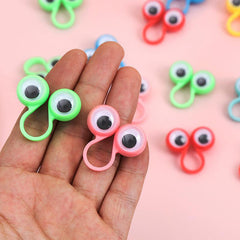 Eye Finger Puppets Plastic Rings With Eyes Prank Toys Fun Games