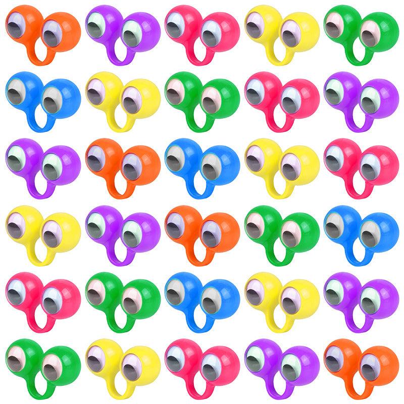 Eye Finger Puppets Plastic Rings With Eyes Prank Toys Fun Games