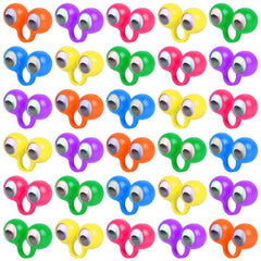 Eye Finger Puppets Plastic Rings With Eyes Prank Toys Fun Games
