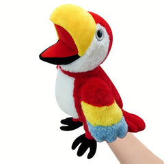 Colorful Parrot Hand Puppet Plush Toy for Kids