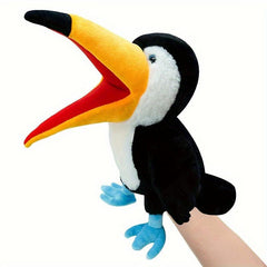 Colorful Parrot Hand Puppet Plush Toy for Kids