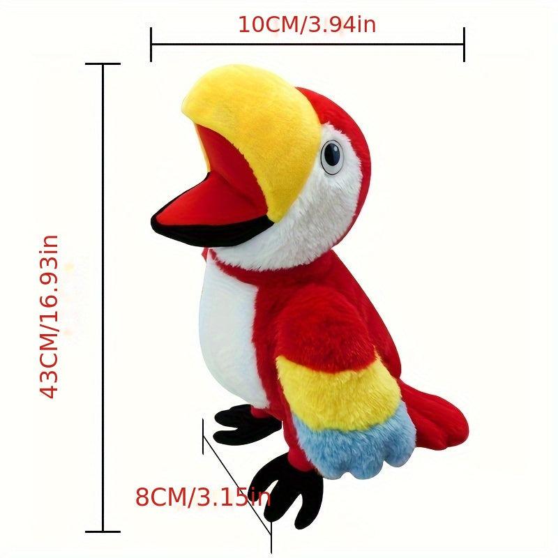 Colorful Parrot Hand Puppet Plush Toy for Kids