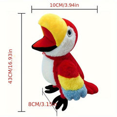 Colorful Parrot Hand Puppet Plush Toy for Kids
