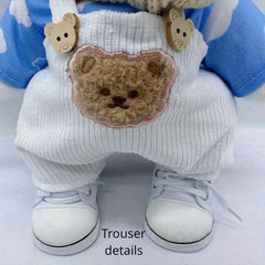 Movable Plush Bear Doll Clothes Set