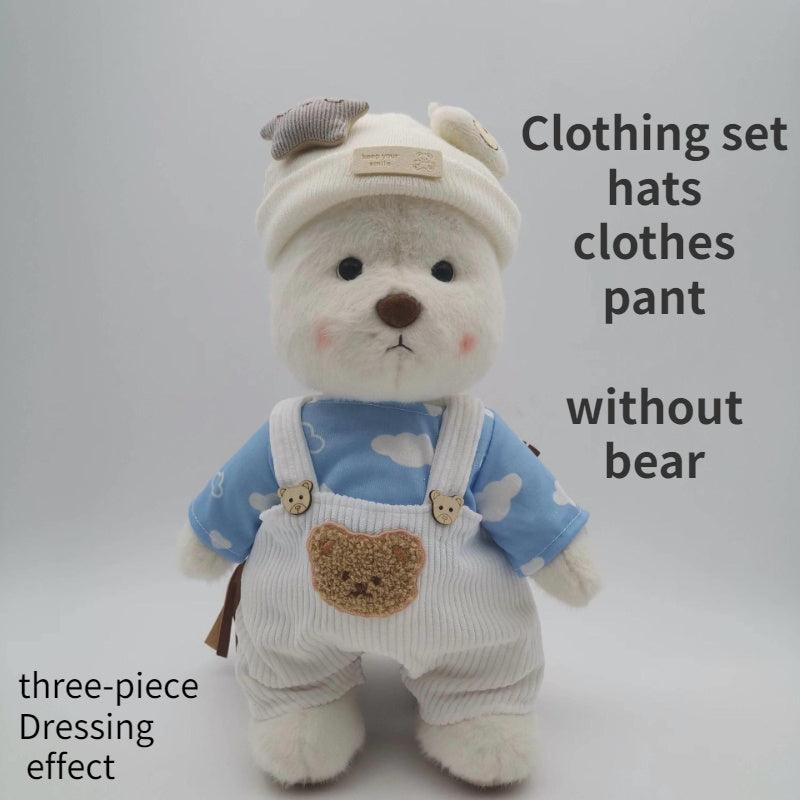 Movable Plush Bear Doll Clothes Set