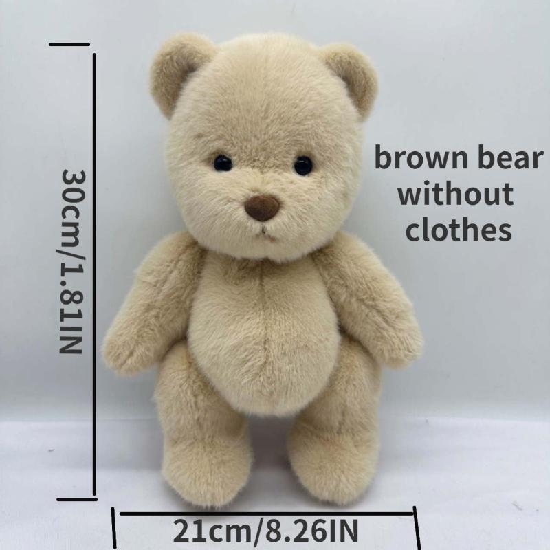 Movable Plush Bear Doll Clothes Set