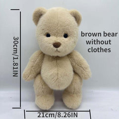 Movable Plush Bear Doll Clothes Set