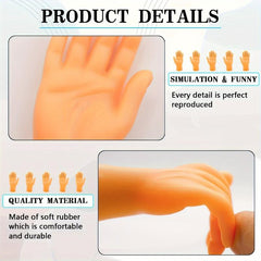 10pcs Mini Finger Hands Puppet Set Realistic Rubber Hand Small Figurines Toy