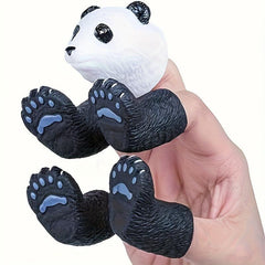 Set of Animal Finger Puppets Panda Squirrel Cat Shiba Inu Pug