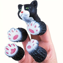 Set of Animal Finger Puppets Panda Squirrel Cat Shiba Inu Pug