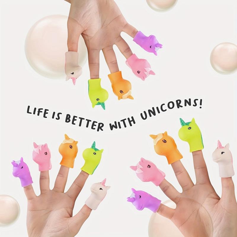 Unicorns Finger Puppets 5 Piece Set Fun Toy Gift