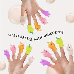 Unicorns Finger Puppets 5 Piece Set Fun Toy Gift