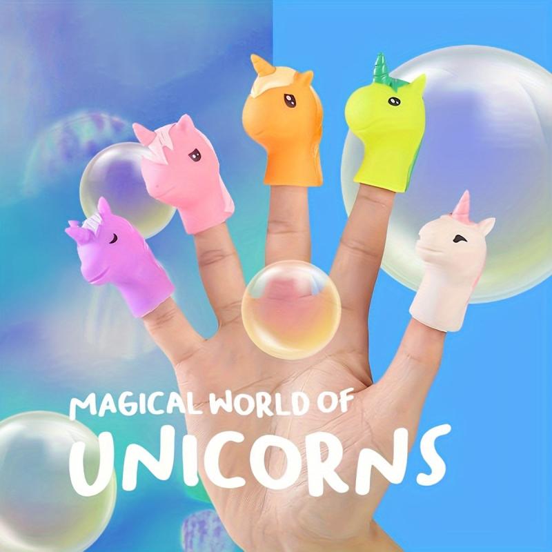Unicorns Finger Puppets 5 Piece Set Fun Toy Gift