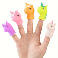 Unicorns Finger Puppets 5 Piece Set Fun Toy Gift
