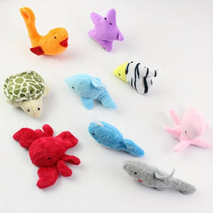 Marine Animals Finger Puppets Set - Soft Velvet Toddlers Toy