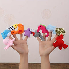 Marine Animals Finger Puppets Set - Soft Velvet Toddlers Toy
