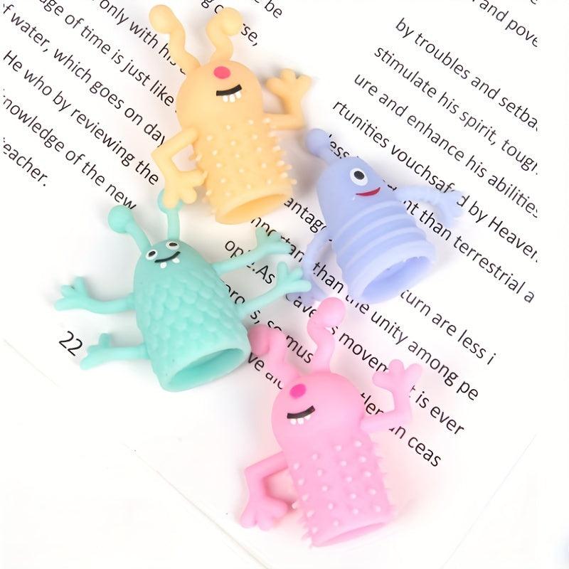 4pcs Little Devil Mini Finger Doll Tricky Toy Vent Finger Doll Coat