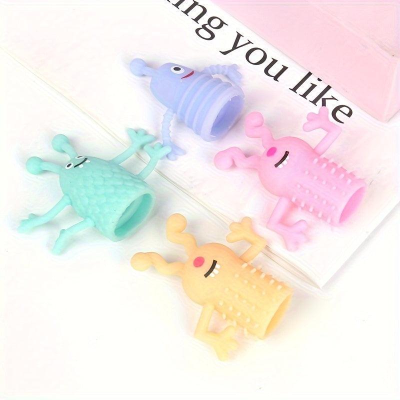 4pcs Little Devil Mini Finger Doll Tricky Toy Vent Finger Doll Coat
