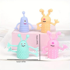 4pcs Little Devil Mini Finger Doll Tricky Toy Vent Finger Doll Coat