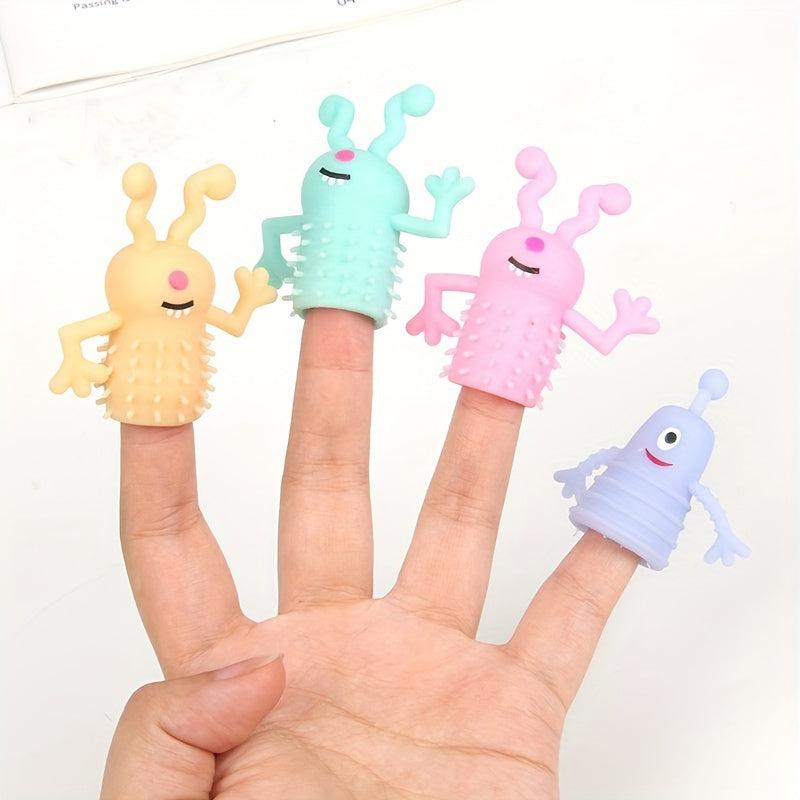 4pcs Little Devil Mini Finger Doll Tricky Toy Vent Finger Doll Coat