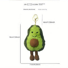 Avocado Pendant Plush Toy Mushroom Strawberry Watermelon Key Chain Doll