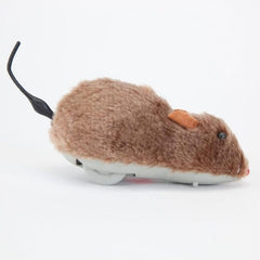 4pcs Clockwork Plush Mouse Toy Tricky Dog Cat Tail Wagging