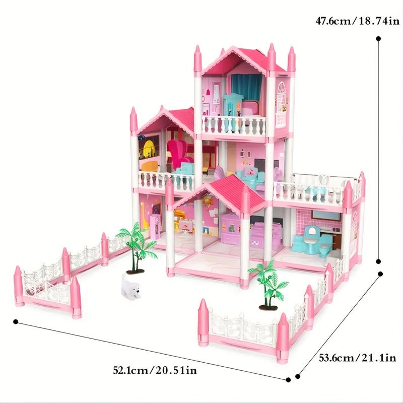 Colorful Toy House with Furniture Accessories - Ideal Gift for Girls aged 5-12