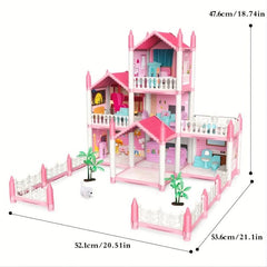 Colorful Toy House with Furniture Accessories - Ideal Gift for Girls aged 5-12
