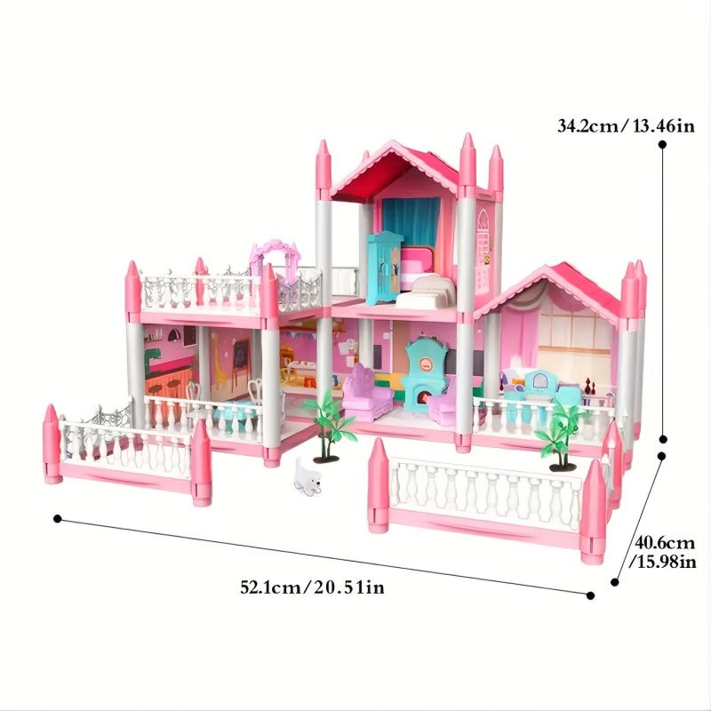 Colorful Toy House with Furniture Accessories - Ideal Gift for Girls aged 5-12