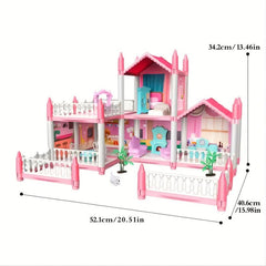 Colorful Toy House with Furniture Accessories - Ideal Gift for Girls aged 5-12