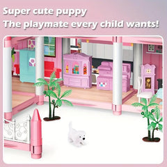 Colorful Toy House with Furniture Accessories - Ideal Gift for Girls aged 5-12
