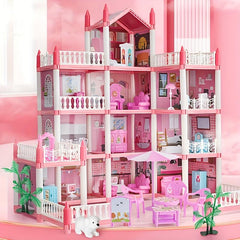 Colorful Toy House with Furniture Accessories - Ideal Gift for Girls aged 5-12