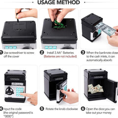 Electronic Coin Savings Bank With Password Protection ATM Savings Bank