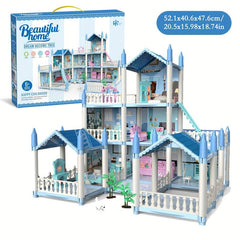 Girls Doll House Villa Toy Set