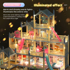 Girls Doll House Villa Toy Set