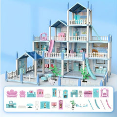 Girls Doll House Villa Toy Set