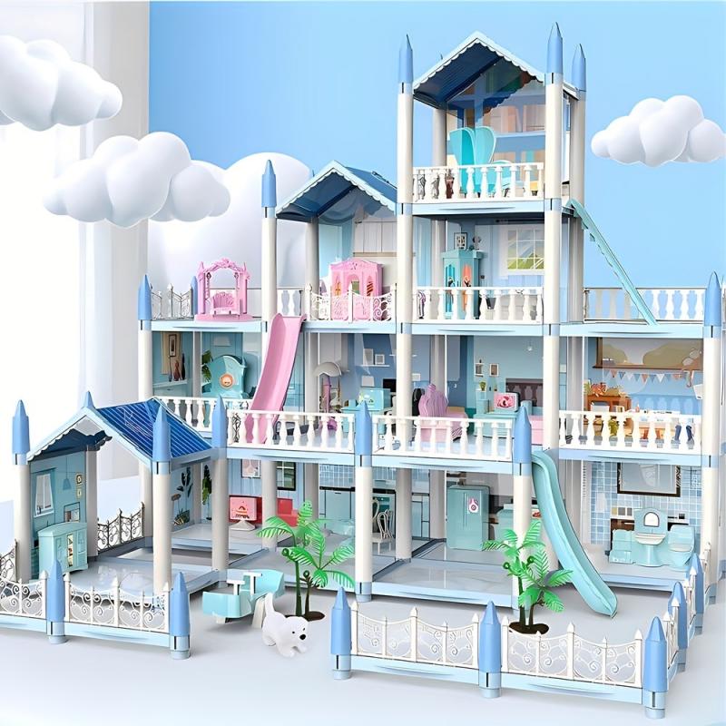 Girls Doll House Villa Toy Set
