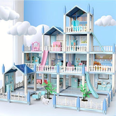 Girls Doll House Villa Toy Set