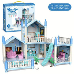 Girls Doll House Villa Toy Set