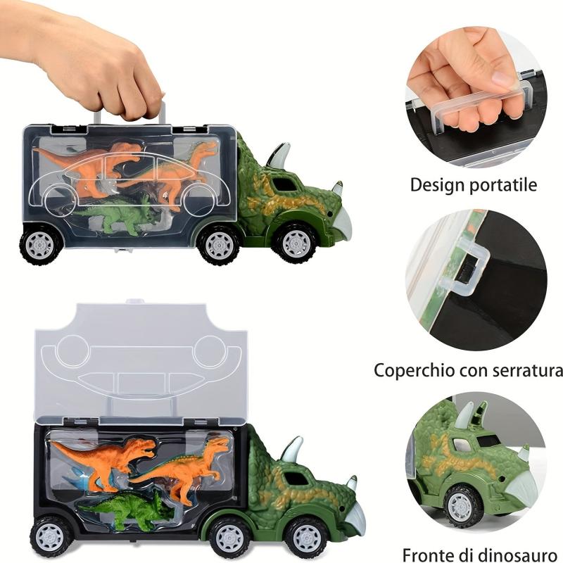 Audrey Dinosaur Truck Car with 6 Mini Dinosaur Animals