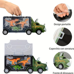 Audrey Dinosaur Truck Car with 6 Mini Dinosaur Animals