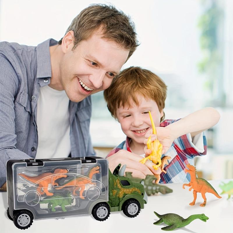 Audrey Dinosaur Truck Car with 6 Mini Dinosaur Animals