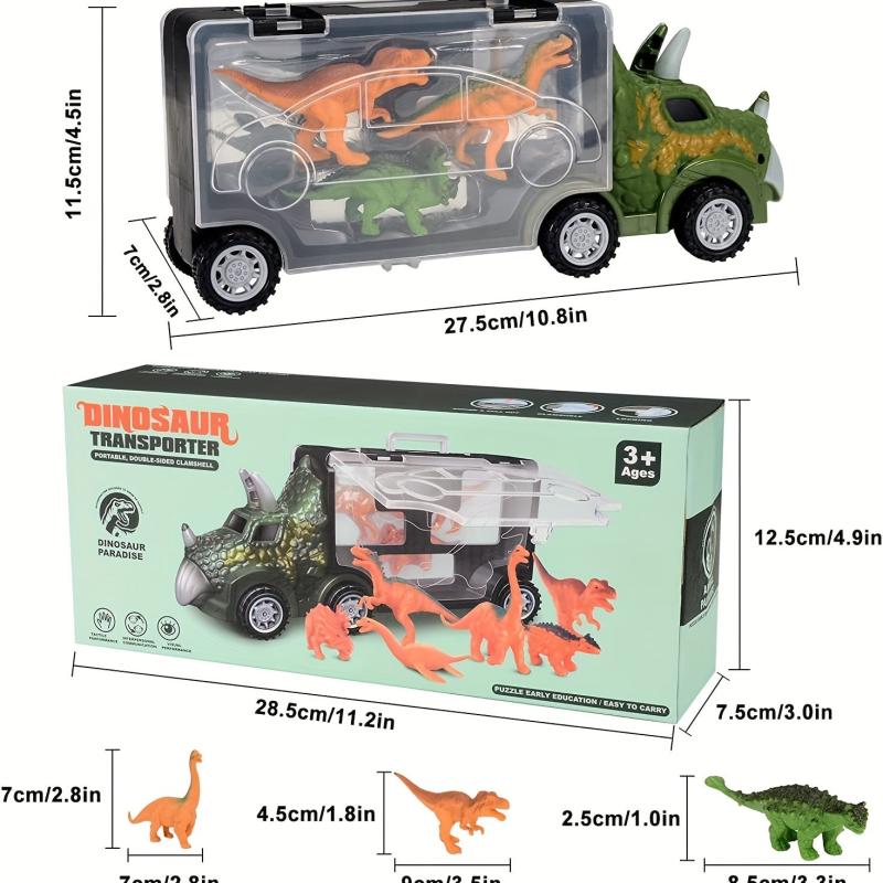 Audrey Dinosaur Truck Car with 6 Mini Dinosaur Animals