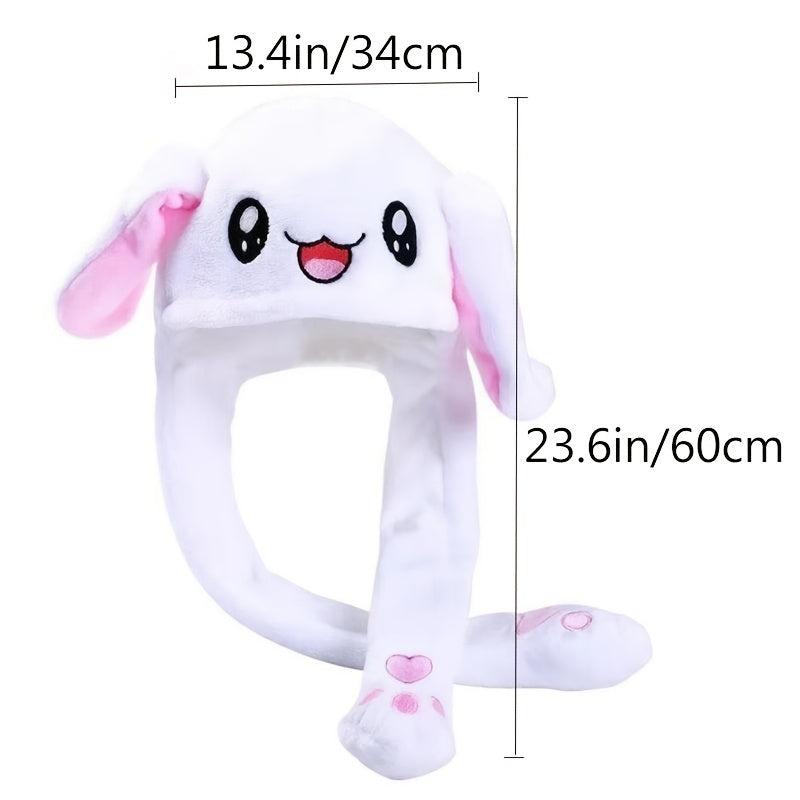 LED Glowing Plush Moving Rabbit Hat Funny Bunny Cap Cosplay Party Holiday Hat