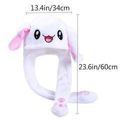 LED Glowing Plush Moving Rabbit Hat Funny Bunny Cap Cosplay Party Holiday Hat