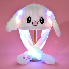 LED Glowing Plush Moving Rabbit Hat Funny Bunny Cap Cosplay Party Holiday Hat