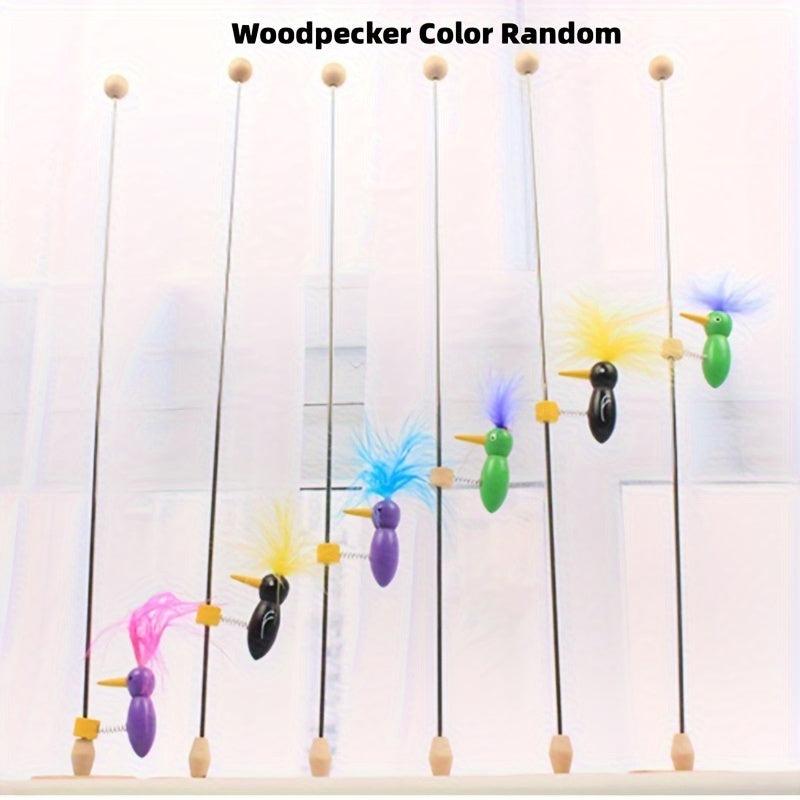 Woodpecker Decompression Toy Wooden Colored Toy
