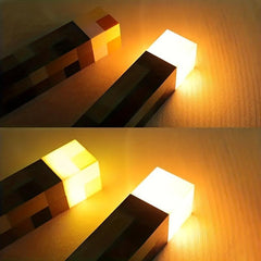 Brown Stone Torch Light Toy USB Rechargeable Decor