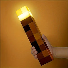 Brown Stone Torch Light Toy USB Rechargeable Decor