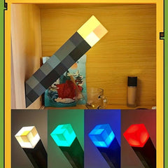 Brown Stone Torch Light Toy USB Rechargeable Decor
